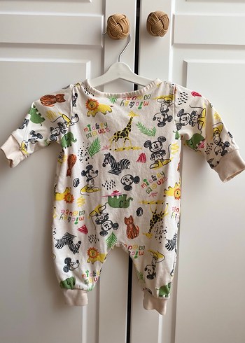 Hm Renkli Desenli Uzun Kollu Bebek Tulum - Görsel 3