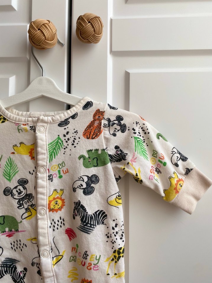 Hm Renkli Desenli Uzun Kollu Bebek Tulum - Görsel 2