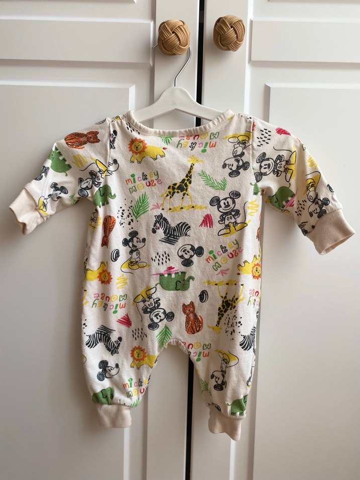 Hm Renkli Desenli Uzun Kollu Bebek Tulum - Görsel 3