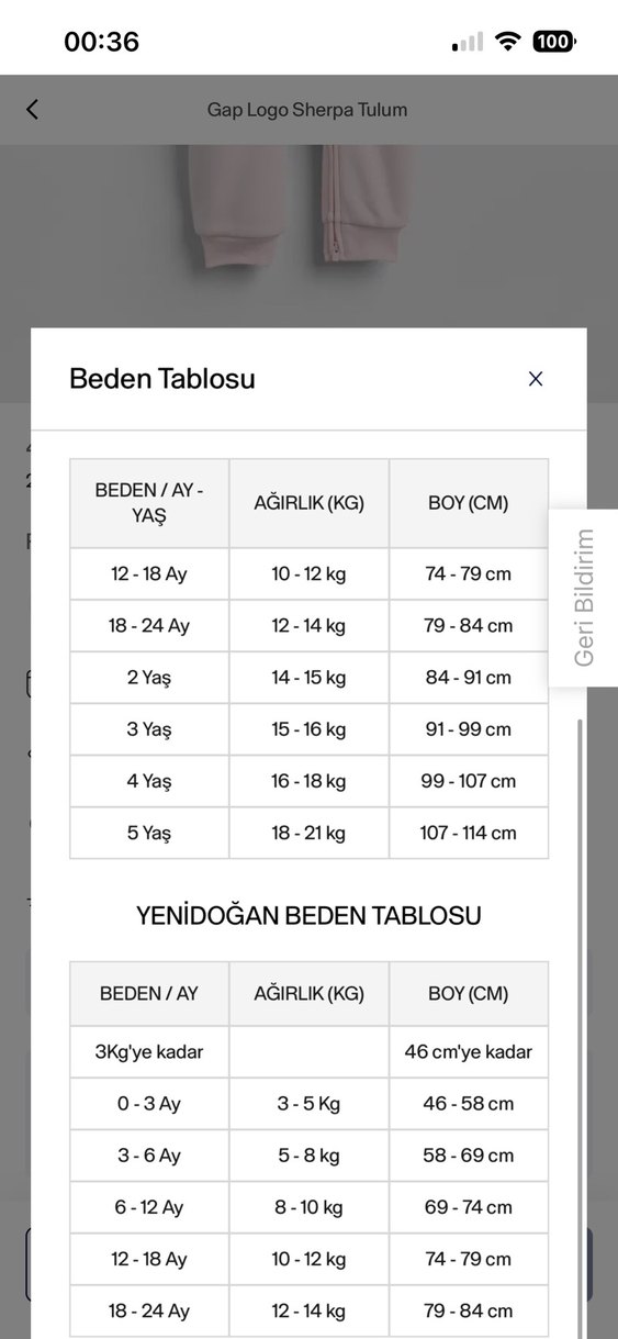 GAP sherpa tulum 3-6 ay - Görsel 5
