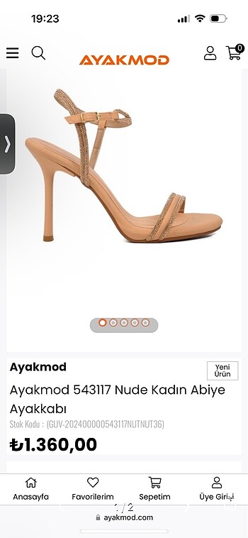 Topuklu sandalet 38 numara ayakmod marka