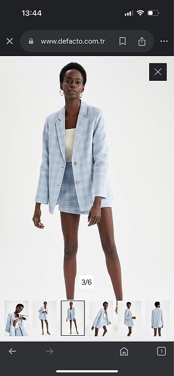 Defacto Tweed Blazer Ceket