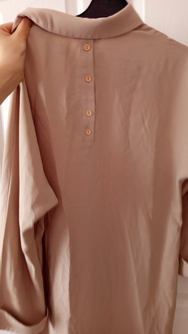 Bej Uzun Kollu Kadın Bornoz - Görsel 4