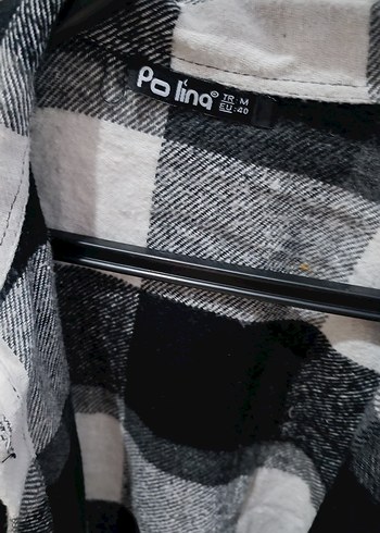 Gri Ekose Pamuklu Kadın oduncu Gömlek - Görsel 4