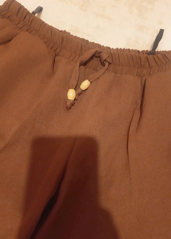 Kadın Kahverengi Midi Kumaş Pantolon - Görsel 2