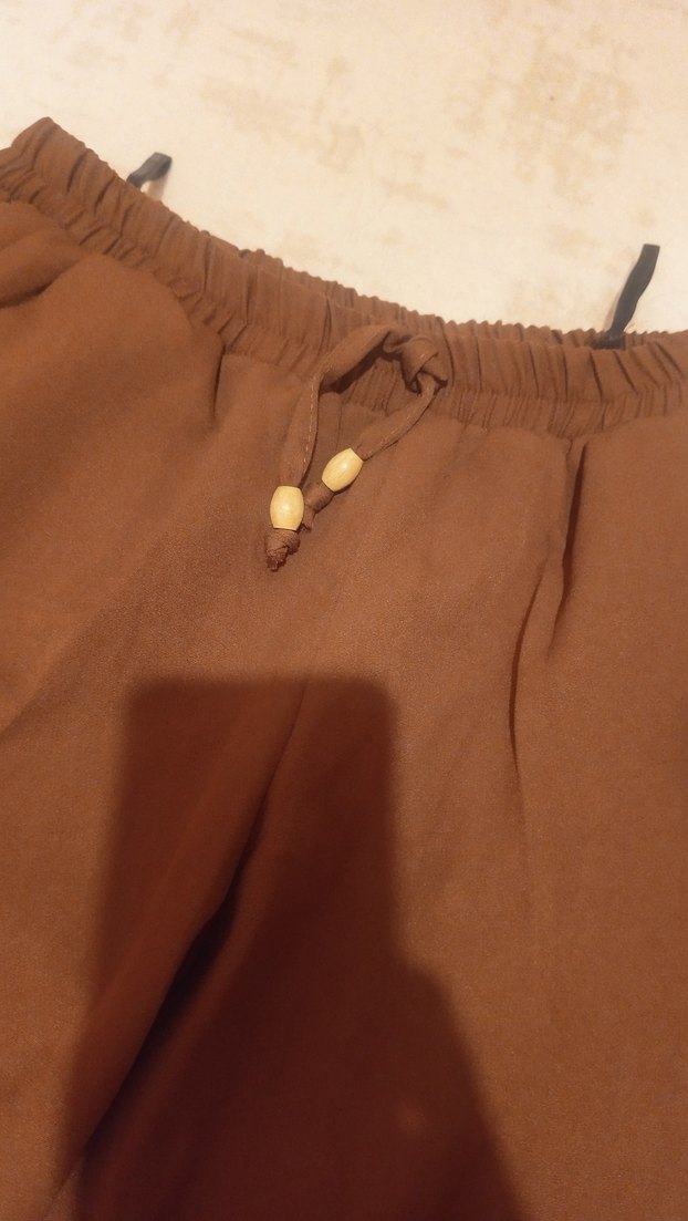 Kadın Kahverengi Midi Kumaş Pantolon - Görsel 2