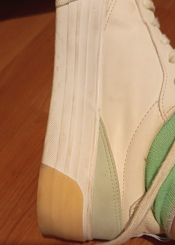 Bej Bağcıklı Kadın Spor Ayakkabı - Görsel 2