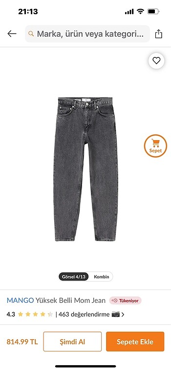 Mango mom jeans