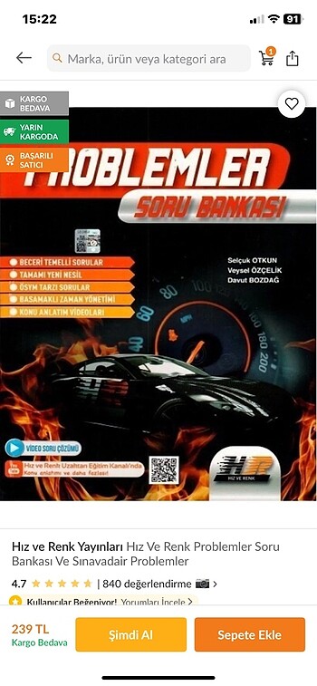  Beden Renk Problemler soru bankası