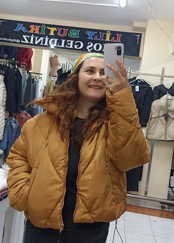 Zara Kahverengi Şişme Kadın Mont
