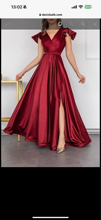 Bordo uzun abiye