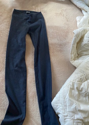 Siyah Kadın Denim Tayt