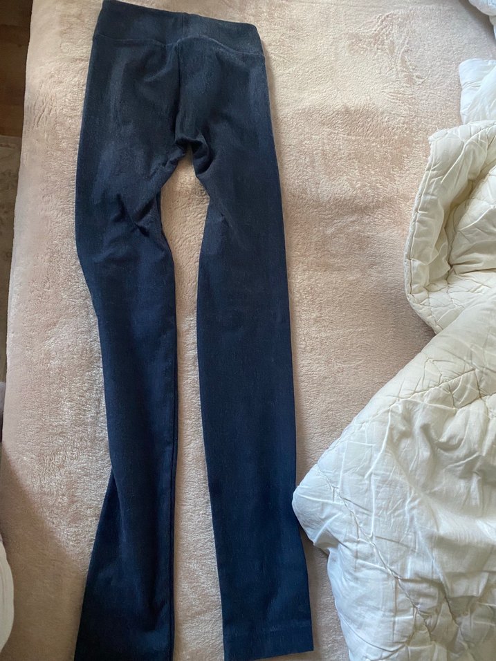 Siyah Kadın Denim Tayt - Görsel 3