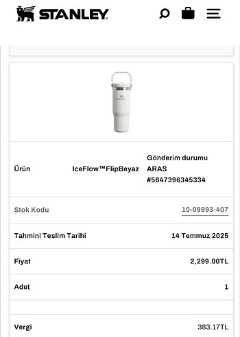 Stanley Beyaz Termos Şişe - Görsel 4