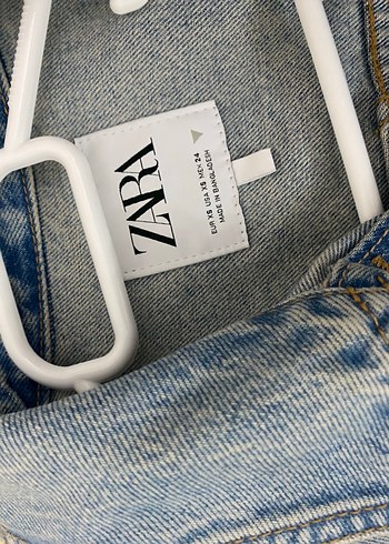 Açık Mavi Bağcıklı Rahat Denim Ceket - Görsel 3