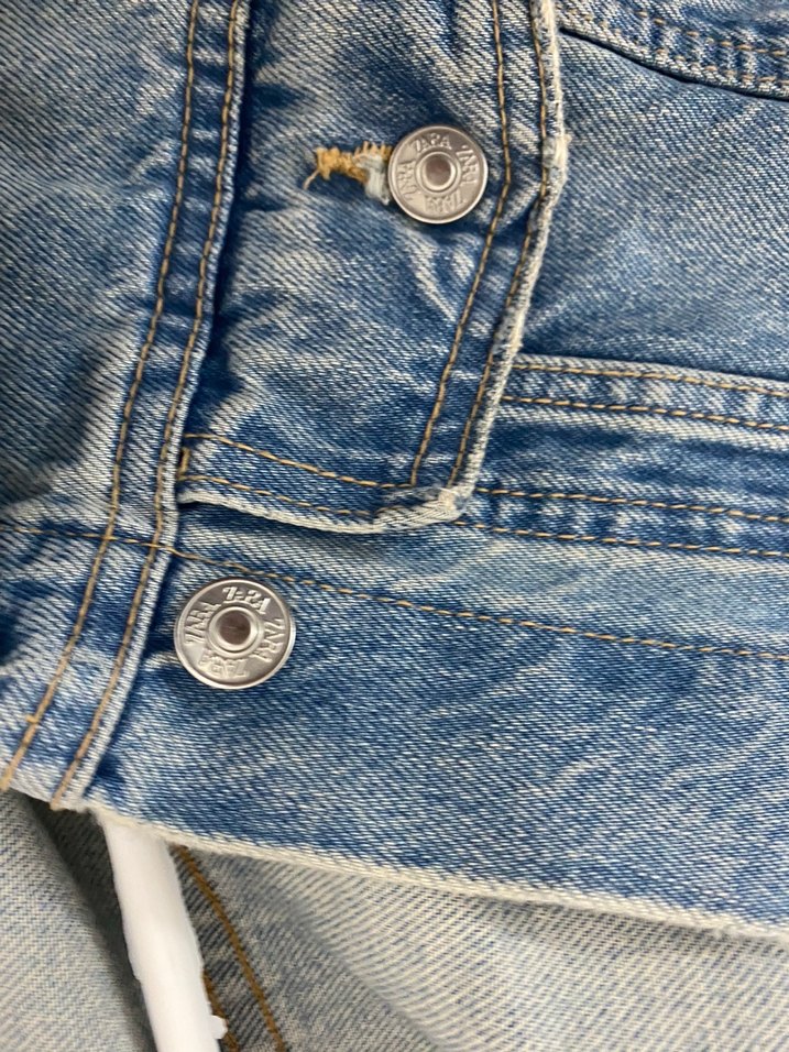 Açık Mavi Bağcıklı Rahat Denim Ceket - Görsel 5