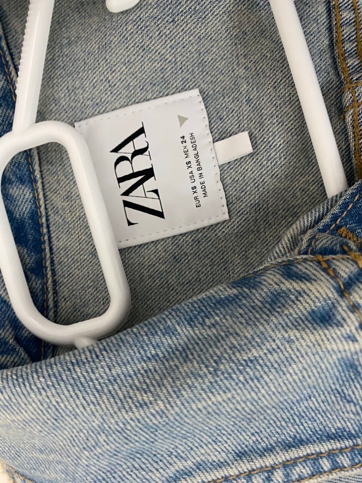 Açık Mavi Bağcıklı Rahat Denim Ceket - Görsel 3