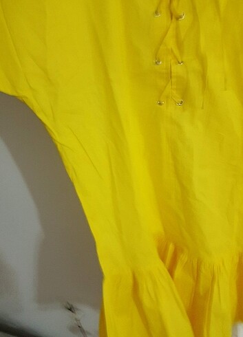 38 Beden sarı Renk Yazlık tunik