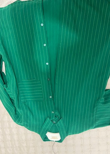Yeşil Kadın Gömlek - Görsel 3