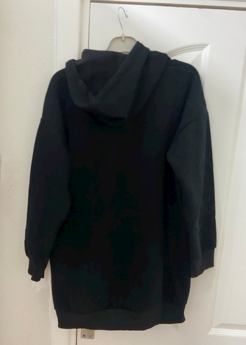 Kadın Siyah Kapüşonlu Fermuarlı Sweatshirt - Görsel 3