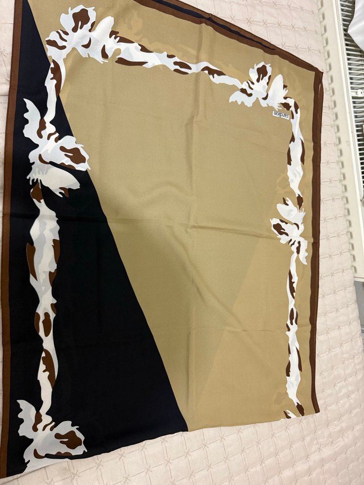 Kadın Bohem İpek Görünümlü Camel Şal - Görsel 2