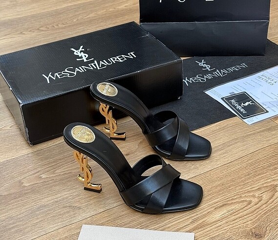 38 Beden siyah Renk Ysl topuklu terlik