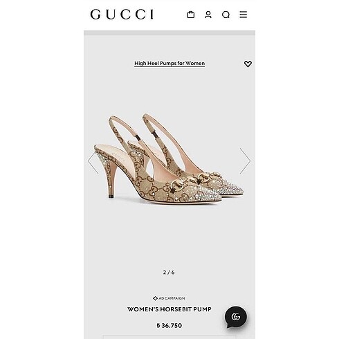 Gucci topuklu ayakkabı