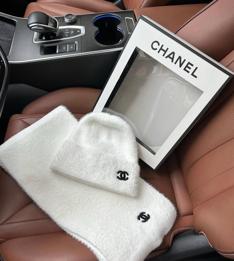 Beyaz Örgü Kadın Bere - CELINE - Görsel 2