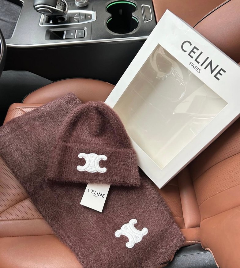 Beyaz Örgü Kadın Bere - CELINE - Görsel 3