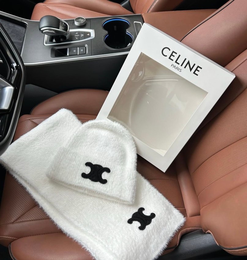 Celine Örgü Kahverengi Kadın Bere - Görsel 4