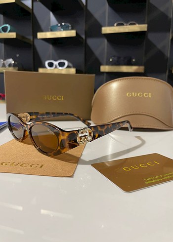 Gucci Kahverengi Kemer Detaylı Kadın Güneş Gözlüğü