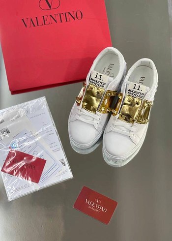 Valentino Beyaz Yüksek Topuklu Sneaker