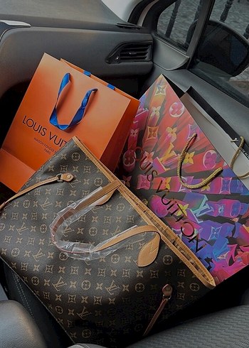 Parlak Kahverengi Louis Vuitton Deri Çanta