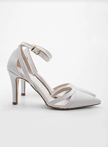 Marjin stiletto beyaz