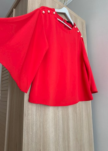 Düğmeli Kadın Bluz, Uzun Kollu, Salaş, - Görsel 2