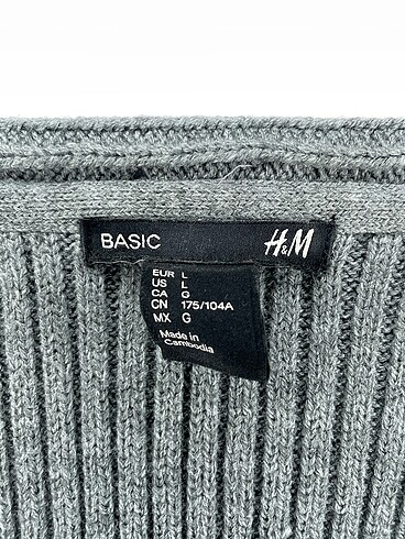 l Beden gri Renk H&M Hırka %70 İndirimli.
