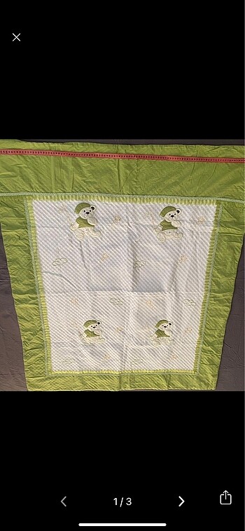 Unisex bebek pike.pike ve yastık kılıfı