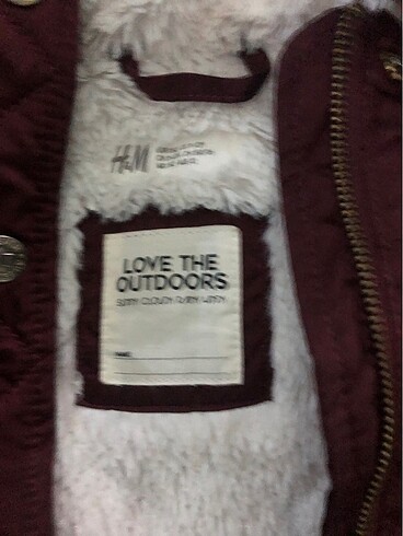 11-12 Yaş Beden H&M Bordo kız Çocuk mont