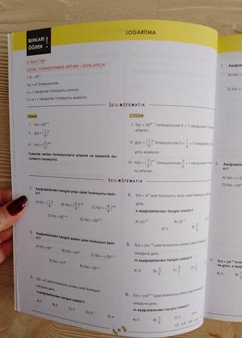 Matematiğin İlacı Logaritma Diziler Kitabı - Görsel 4