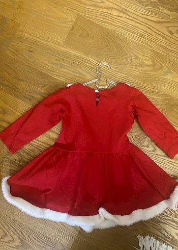 Kız Çocuk Kırmızı Noel elbise yılbaşı - Görsel 4