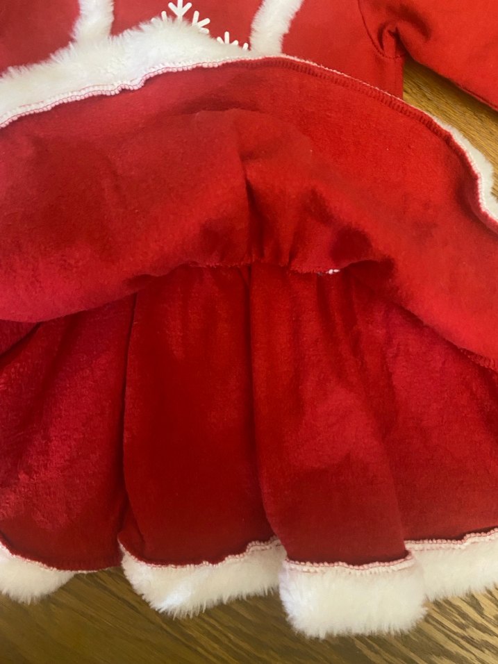 Kız Çocuk Kırmızı Noel elbise yılbaşı - Görsel 3