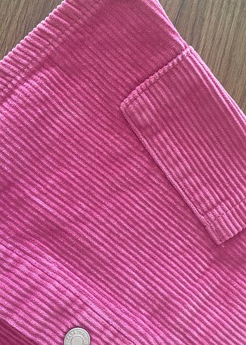 Zara Düğmeli Pembe Kız Çocuğu Elbisesi