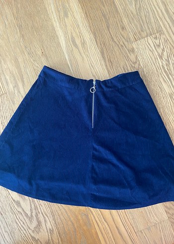 Lacivert Pilili Mini Etek - Görsel 2