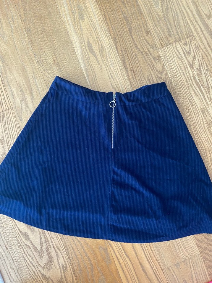 Lacivert Pilili Mini Etek - Görsel 2