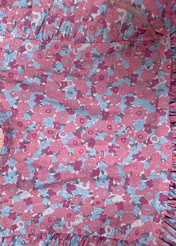 Çiçekli Kız Elbisesi Fırfırlı - Görsel 3