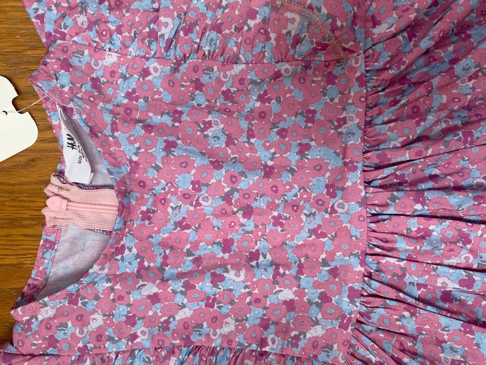 Çiçekli Kız Elbisesi Fırfırlı - Görsel 3