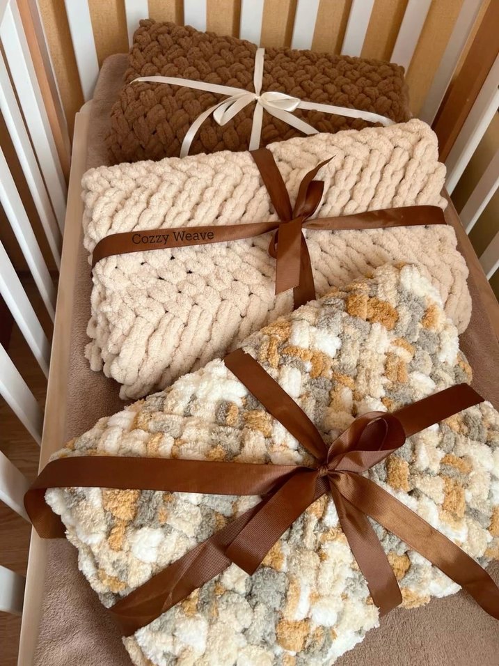 Pastel Renkli Çocuk Örgü Battaniye - Görsel 2