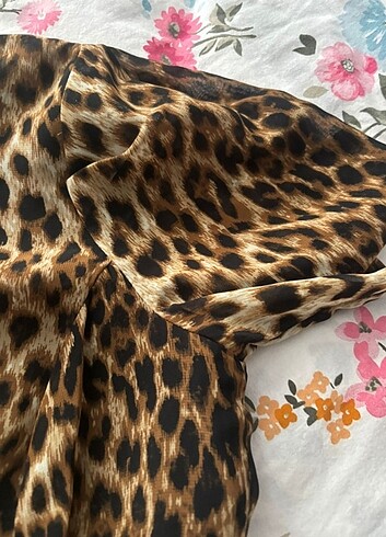 36 Beden Leopar desen elbise