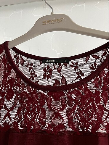s Beden bordo Renk BORDO MİNİ ELBİSE