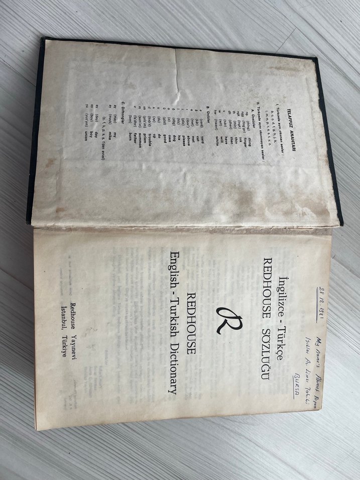 Redhouse İngilizce-Türkçe Sözlük (1981 Basım) - Görsel 2